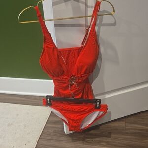 MICHAEL Michael Kors Vibrant Red Women's Two Piece Swimwear